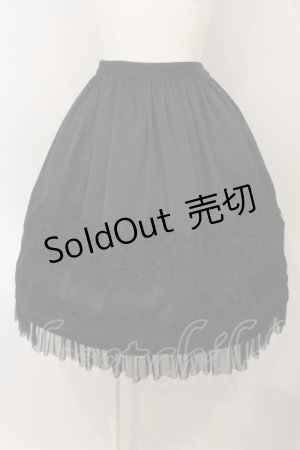 画像: abilletage / nobleレースミディアムスカート  ブラック O-25-01-16-005-GO-SK-IG-ZI