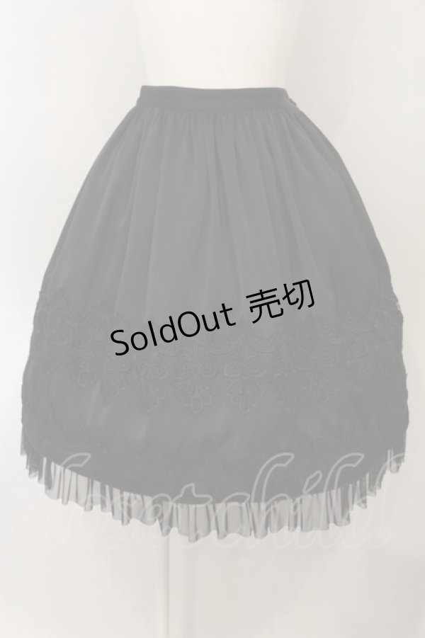 画像1: abilletage / nobleレースミディアムスカート  ブラック O-25-01-16-005-GO-SK-IG-ZI (1)