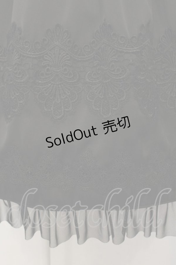 画像2: abilletage / nobleレースミディアムスカート  ブラック O-25-01-16-005-GO-SK-IG-ZI (2)