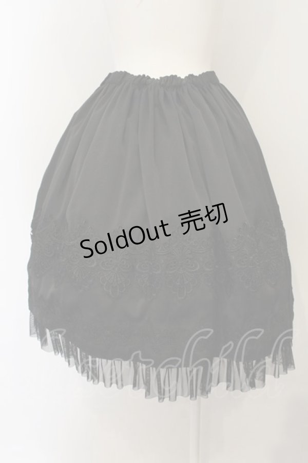 画像4: abilletage / nobleレースミディアムスカート  ブラック O-25-01-16-005-GO-SK-IG-ZI (4)