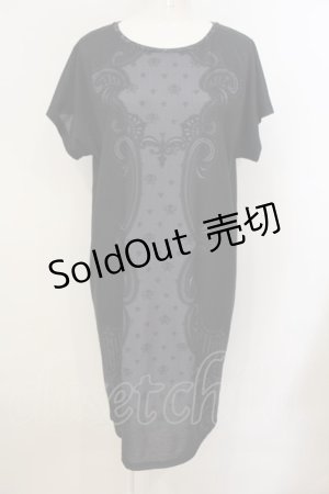 画像: abilletage / Tシャツワンピース(black lace）  ブラック O-25-01-16-012-GO-OP-IG-OS