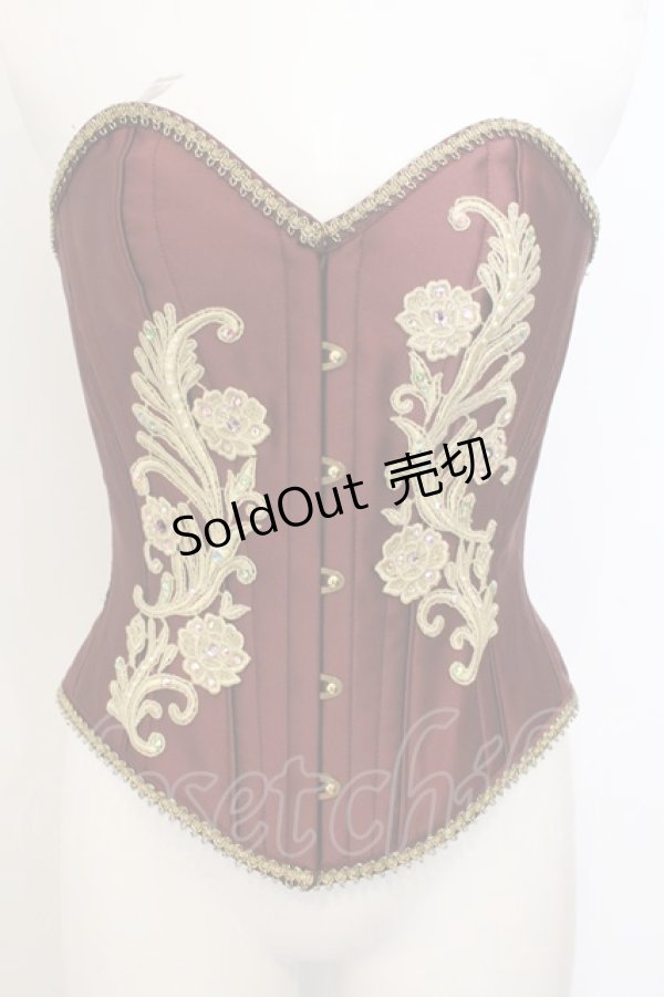 画像1: Baby Doll Tokyo / バストコルセット M ワイン O-25-01-16-018-LO-TO-IG-ZY (1)