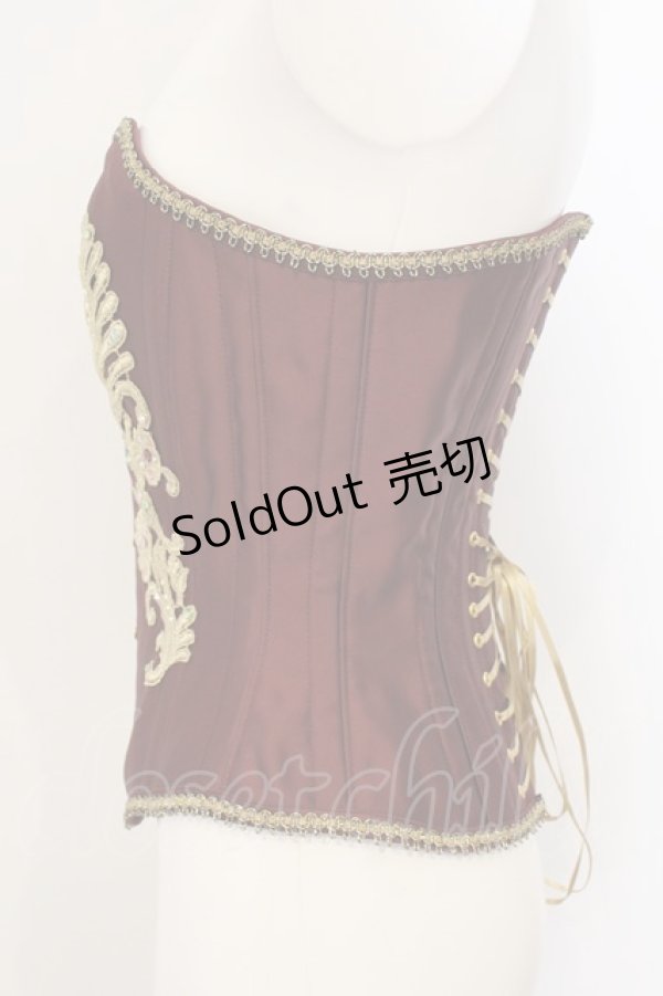 画像2: Baby Doll Tokyo / バストコルセット M ワイン O-25-01-16-018-LO-TO-IG-ZY (2)