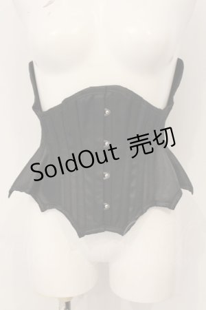 画像: PureOne Corset Works / サテンコルセット  ブラック O-25-01-16-031-GO-TO-IG-ZY