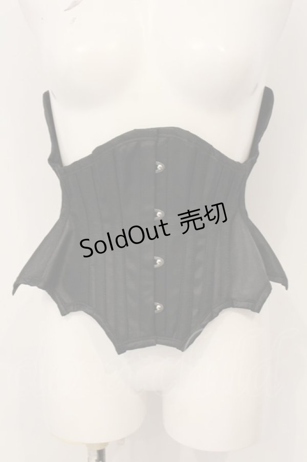 画像1: PureOne Corset Works / サテンコルセット  ブラック O-25-01-16-031-GO-TO-IG-ZY (1)