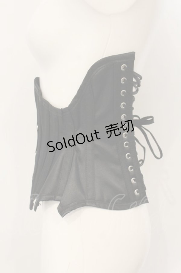 画像2: PureOne Corset Works / サテンコルセット  ブラック O-25-01-16-031-GO-TO-IG-ZY (2)