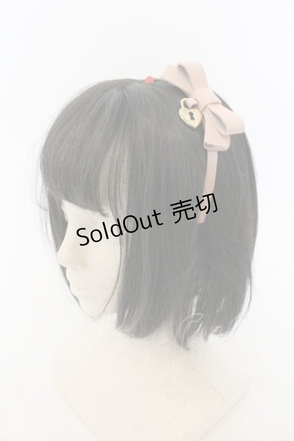 画像1: 【SALE】Rose Marie seoir / パドロックリボンカチューシャ  ピンク O-25-05-30-1096-EL-AC-IG-ZT394-F006 (1)