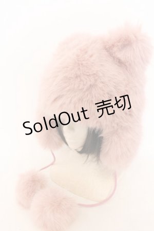 画像: axes femme POETIQUE / くまみみファーキャップ  ピンク O-25-05-30-1086-AX-AC-OW-ZT-K019