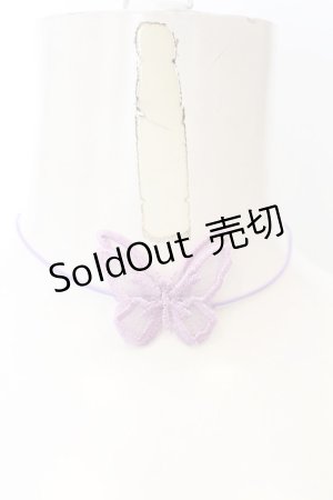 画像: axes femme / レースワッペンチョーカー  ラベンダー O-25-05-30-1020-AX-AC-IG-ZT