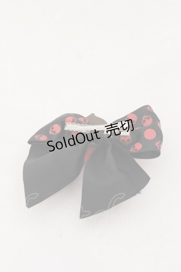 画像2: KREEP SVILLE666 / スカルチェリーリボンクリップ  レッド O-25-05-30-1100-PU-AC-IG-ZT394-F003 (2)