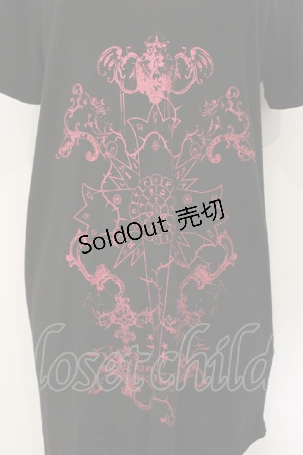 画像2: h.NAOTO / D.Gray-manコラボ Allen cut＆sew カットソー  ブラック×レッド O-25-01-18-062-HN-TO-IG-OS (2)