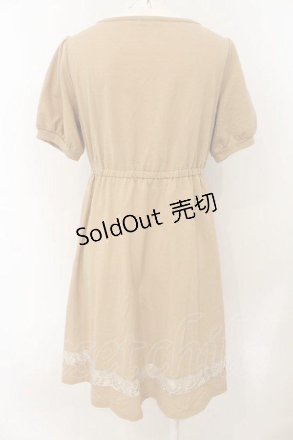 画像3: axes femme POETIQUE / 裾レース切替ニットチュニ  ブラウン O-25-01-18-014-AX-OP-IG-OS (3)