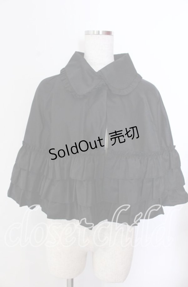 画像1: BPN / 3段フリルケープ Ｍ ブラック O-25-11-19-028-GO-JA-IG-OS (1)