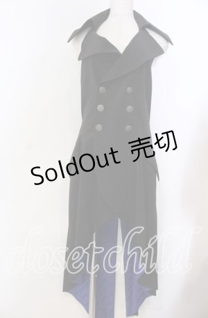 画像: Moi-meme-Moitie / 後ろ編み上げ燕尾ジレ Man ブラック O-25-11-19-033-MO-JA-IG-OS