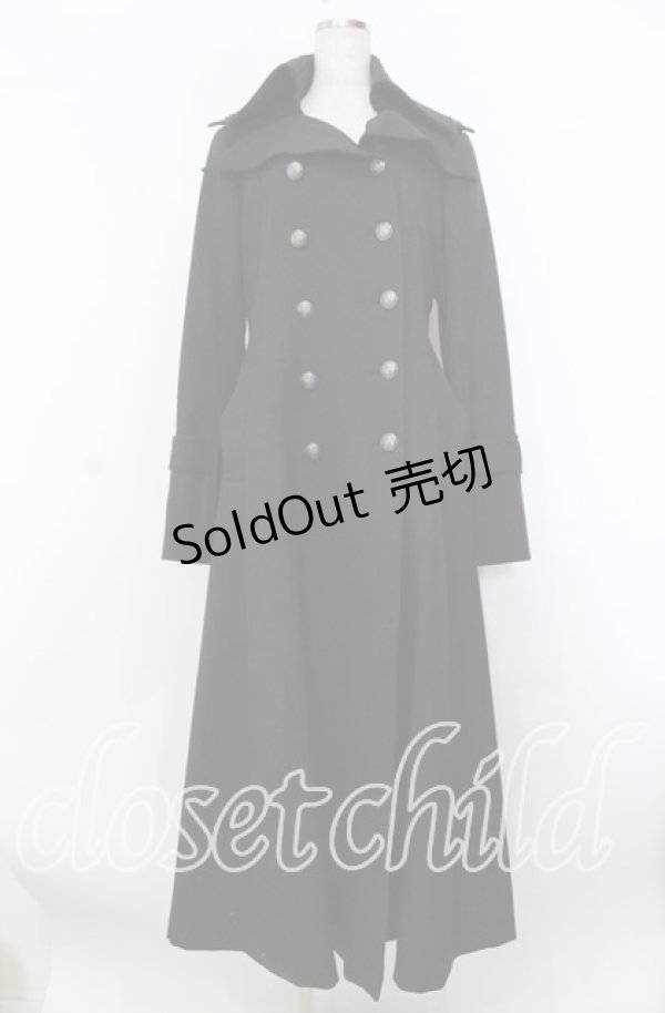 画像1: ATELIER BOZ / バーグマントレンチコート  ブラック O-25-11-19-035-EL-CO-IG-OS (1)