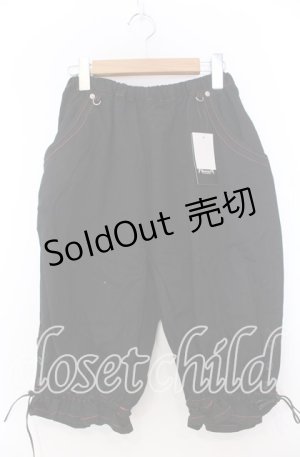 画像: 【SALE】Deorart / ステッチハーフパンツ ｆ ブラック×レッド O-25-11-19-036-PU-PA-IG-ZT036