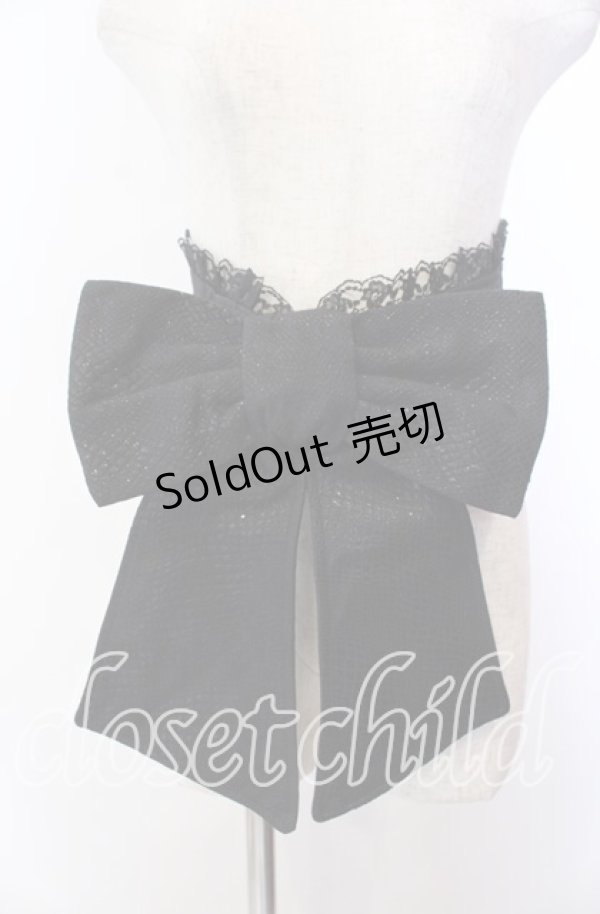 画像1: Qutie Frash / ラメリボン帯コルセット  ブラック O-25-11-19-040-QU-TO-IG-OS (1)