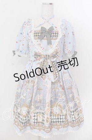 画像: BABY,THE STARS SHINE BRIGHT / Alice in the Crystal Palace柄ワンピース  サックス O-25-11-19-011-BA-OP-OW-OS