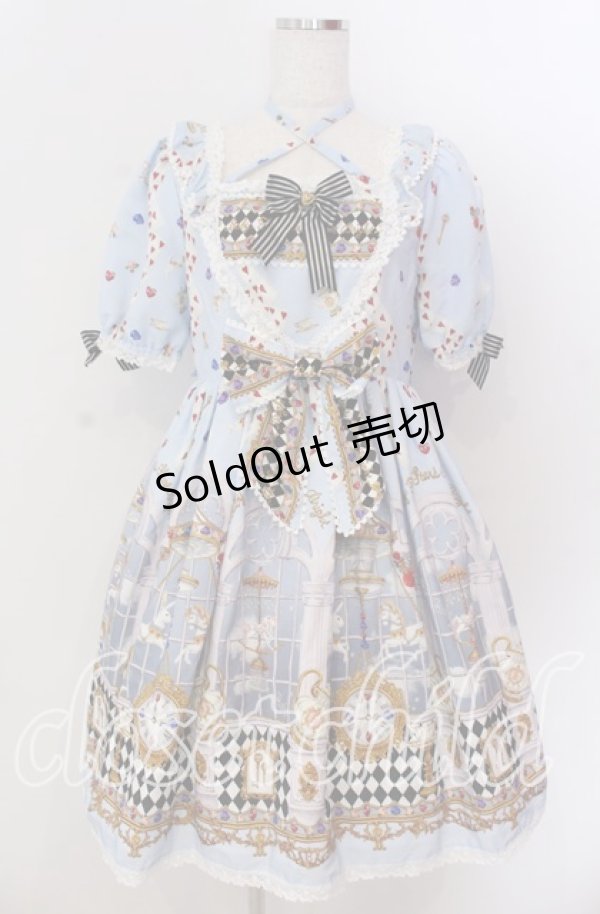 画像1: BABY,THE STARS SHINE BRIGHT / Alice in the Crystal Palace柄ワンピース  サックス O-25-11-19-011-BA-OP-OW-OS (1)