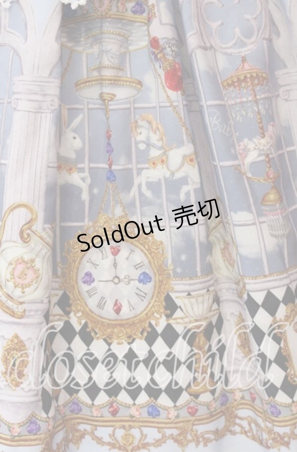 画像2: BABY,THE STARS SHINE BRIGHT / Alice in the Crystal Palace柄ワンピース  サックス O-25-11-19-011-BA-OP-OW-OS (2)