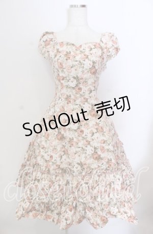 画像: Mary Magdalene / エグランティーヌワンピース  生成り×ピンク O-25-11-19-013-CL-OP-IG-OS