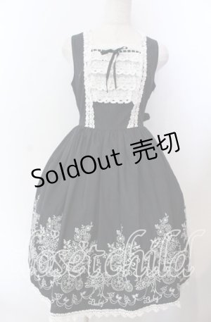 画像: BABY,THE STARS SHINE BRIGHT / 花車刺しゅうジャンパースカートII  クロ O-25-11-19-020-BA-OP-YM-OS