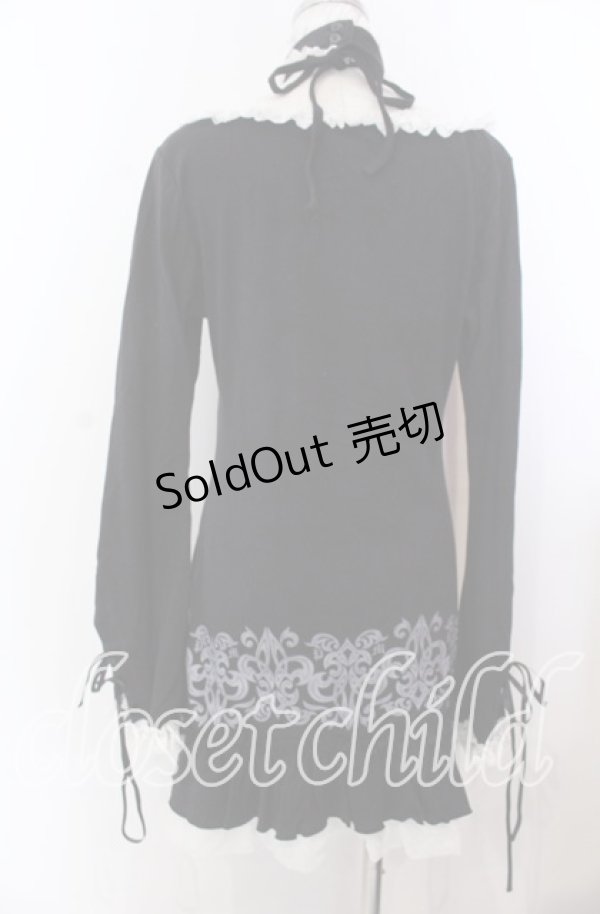 画像3: PUTUMAYO / レース配色ホルターネックカットワンピース  ブラック×ホワイト O-25-11-19-024-PT-OP-IG-OS (3)