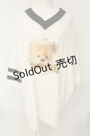 画像: TRAVAS TOKYO / VネックBIG Tシャツ F ホワイト O-25-01-20-057-PU-TS-YM-ZI