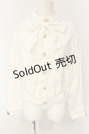 画像: Swankiss / classic ribbon B/L ブラウス  シロ O-25-01-20-021-CA-BL-IG-OS