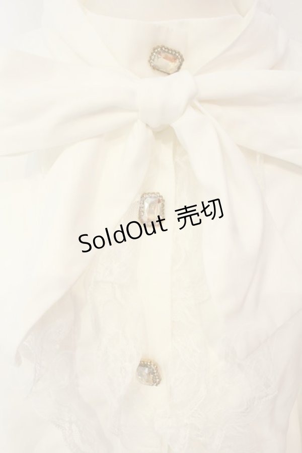 画像2: Swankiss / classic ribbon B/L ブラウス  シロ O-25-01-20-021-CA-BL-IG-OS (2)