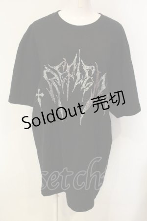 画像: REFLEM / ラインストーンロゴ半袖Tシャツ F ブラック O-25-01-21-059-PU-TO-OW-ZT280