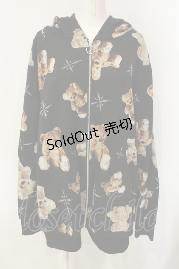 画像1: TRAVAS TOKYO / Myriad of bears ZIP Hoodie F ブラック O-25-01-21-060-PU-TO-OW-ZI (1)