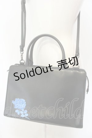 画像: artherapie / フィセルローズ2WAYバッグ  ブラック×ブルー O-25-01-22-004-GO-BG-OW-ZT273