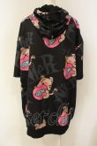 画像2: NieR Clothing / HALF SLEEVE ZIP OUTER パーカー  ハートミケ ブラック O-25-01-23-058-PU-TO-IG-ZT280 (2)