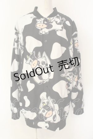 画像: 【SALE】NieR CLOTHING / NieR丑年ジャケット  ブラック×ホワイト O-25-01-23-061-PU-JA-IG-ZT300