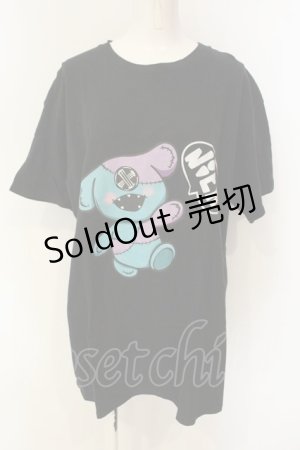 画像: 【SALE】NieR CLOTHING / プリントTシャツ XL ONEくん ブラック O-25-01-23-063-PU-TO-IG-ZT280