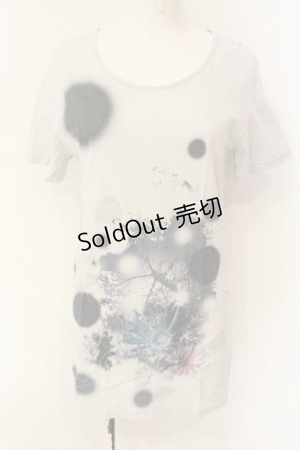 画像1: GADGET GROW / フラワープリントTシャツ M オフホワイト×ブルー系 O-25-01-23-069-GO-TS-IG-OS (1)