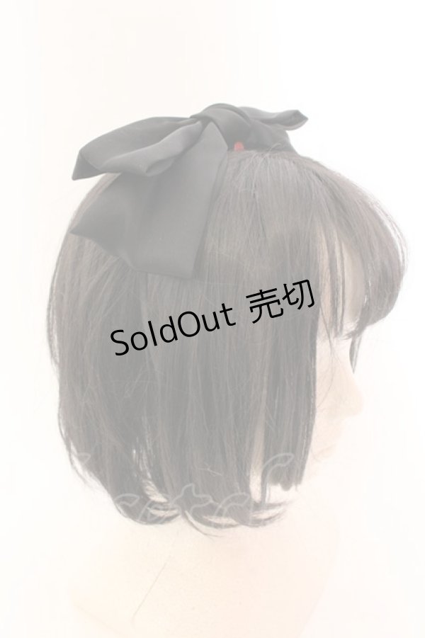 画像2: axes femme / サテンリボンカチューシャ  クロ O-25-01-24-012-AX-AC-OW-OS (2)