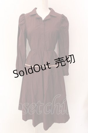 画像: LEBECCA boutique / 切り開きにいくワンピース F バーガンディ O-25-01-25-065-EL-OP-OW-OS