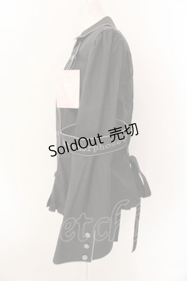 画像2: metamorphose / 【プラスサイズ】Little Nurse 長袖ブラウス 2 クロ O-25-01-26-028-ME-BL-OW-OS (2)