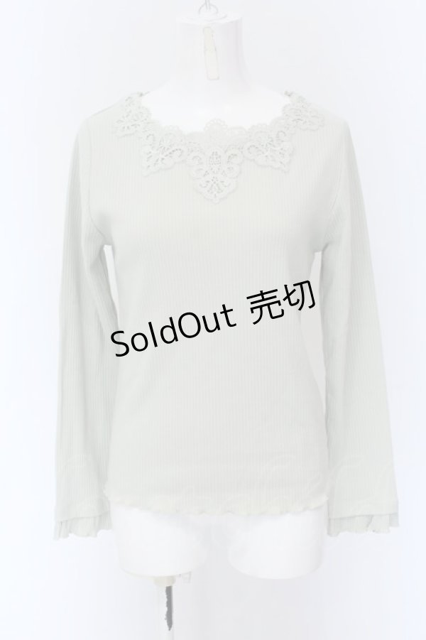 画像1: axes femme / モチーフレースインナー M グリーン O-25-01-26-057-AX-TO-OW-OS (1)