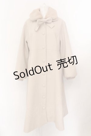 画像: m petit by misako / AM*リボンコート L アイボリー O-25-01-26-086-LO-JA-IG-ZT-C039