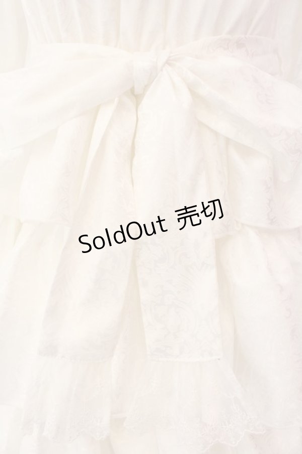 画像3: Vallee lys / Coquelicot Dress midi length Jacquard  ホワイト O-25-01-26-010-GO-OP-OW-OS (3)