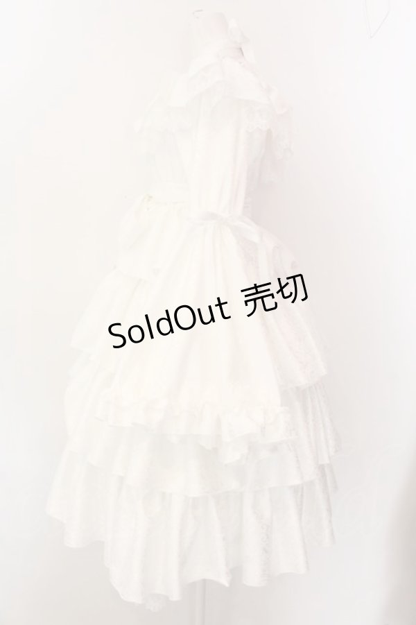 画像4: Vallee lys / Coquelicot Dress midi length Jacquard  ホワイト O-25-01-26-010-GO-OP-OW-OS (4)