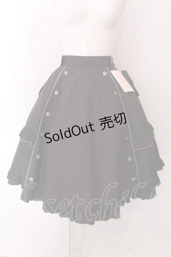 画像1: metamorphose / 【プラスサイズ】Little Nurse フリルスカート 2 クロ O-25-01-26-002-ME-SK-OW-OS (1)
