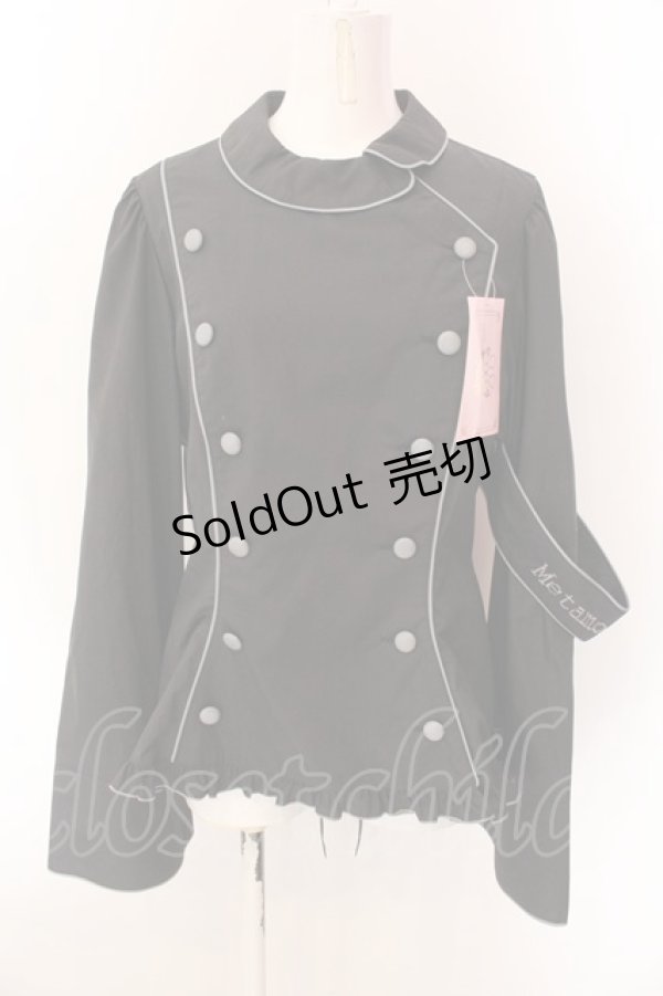 画像1: metamorphose / 【プラスサイズ】Little Nurse 長袖ブラウス 2 クロ O-25-01-26-028-ME-BL-OW-OS (1)