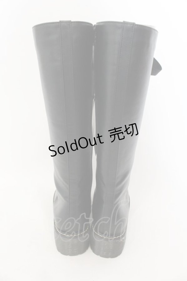 画像4: E hyphen world gallery / レースアップロングブーツ M クロ O-25-01-27-046-LO-SH-OW-ZT-K017 (4)