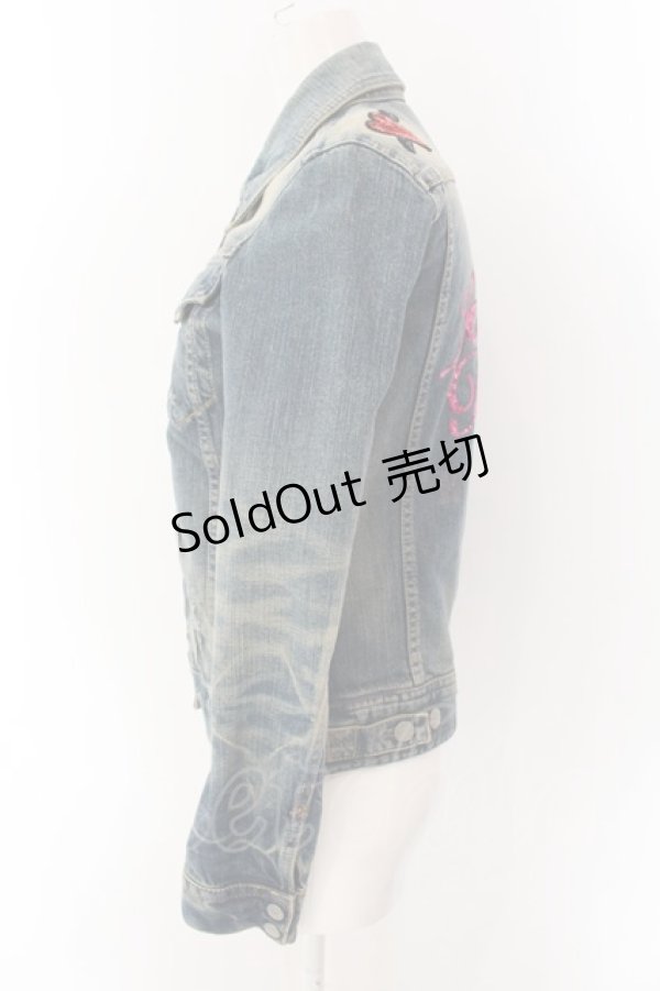 画像2: HYSTERIC GLAMOUR / KINKYＧジャン FREE インディゴ×汚し加工 O-25-01-27-1034-PU-JA-IG-OS (2)