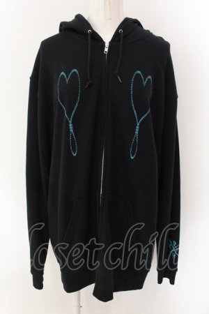 画像: KRY CLOTHING / 「束縛」ZIPパーカー  ブラック×ブルー O-25-01-27-1008-EL-TO-OW-ZI