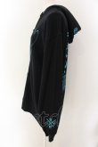 画像2: KRY CLOTHING / 「束縛」ZIPパーカー  ブラック×ブルー O-25-01-27-1008-EL-TO-OW-ZI (2)